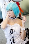 aqua_hair ayanami_rei chain choker cosplay dress maya_(ii) neon_genesis_evangelion rating:Safe score:0 user:pixymisa