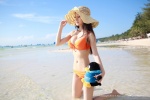 bai_siyi bikini cleavage side-tie_bikini straw_hat stuffed_animal swimsuit xiuren_028 rating:Safe score:0 user:nil!