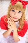 alice_(alice_sos) alice_sos apron blonde_hair blouse cosplay hairbow jumper zero_inch rating:Safe score:0 user:nil!
