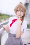 blonde_hair blouse cosplay ponytail ribbon_tie sara_(ii) skirt starry_sky yahisa_tsukiko rating:Safe score:0 user:pixymisa