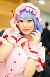blouse blue_hair cosplay hat remilia_scarlet touhou wings wristband yukki rating:Safe score:1 user:pixymisa