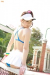 ass bikini pleated_skirt ponytail sayama_ayaka skirt swimsuit visor rating:Safe score:4 user:nil!