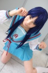 ari asakura_ryouko blue_hair cosplay kneesocks sailor_uniform school_uniform suzumiya_haruhi_no_yuuutsu rating:Safe score:1 user:nil!