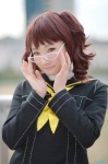 cosplay drill_hair glasses kishigami_hana kujikawa_rise megami_tensei persona persona_4 princess_curls sailor_uniform school_uniform turtleneck twin_drills twintails rating:Safe score:1 user:nil!