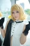 blonde_hair blouse blue_eyes braid cosplay flower gloves harumiya_yun kagamine_rin scarf vocaloid rating:Safe score:2 user:pixymisa