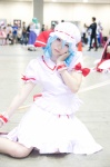 blouse blue_hair cosplay hat remilia_scarlet skirt tamayura_kyouto touhou wristband rating:Safe score:0 user:pixymisa