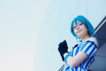 amenomori_nozomi blue_hair cosplay dress forest glasses kaieda_kae rating:Safe score:0 user:Log