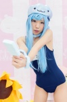 blue_hair choker cosplay flower gijinka_marine hat ice_cream_pop pantyhose ragnarok_online sheer_legwear swimsuit wristband yae_maiko rating:Safe score:0 user:pixymisa