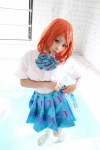blouse cosplay higurashi_ran love_live!_school_idol_project m_vol.1 nishikino_maki pleated_skirt pool red_hair school_uniform skirt wet rating:Safe score:1 user:nil!