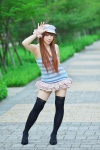 camisole miniskirt ruffles saki skirt striped thighhighs zettai_ryouiki rating:Safe score:1 user:nil!