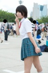 ayase_fuuka blouse cosplay fuyutanshio kneesocks pleated_skirt ribbon_tie school_uniform skirt yotsubato! rating:Safe score:0 user:pixymisa