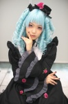 blouse blue_hair bonnet cosplay forest kaieda_kae kuroi_alice skirt rating:Safe score:1 user:nil!