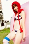 bikini cleavage hood shinoda_mariko side-tie_bikini swimsuit thighhighs vyj_107 rating:Safe score:0 user:nil!