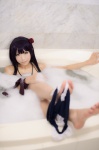 barefoot bathroom bathtub bikini_bottom cosplay gokou_ruri hairband mashiro_yuki moshimo_kuroneko_ga_ore_no_kanojo_dattara... ore_no_imouto_ga_konna_ni_kawaii_wake_ga_nai purple_hair soap_suds swimsuit topless wet rating:Questionable score:7 user:nil!