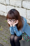 blouse glasses hairband hayase_ami miniskirt skirt sweater thighhighs zettai_ryouiki rating:Safe score:0 user:nil!