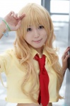 blonde_hair blouse cosplay macross macross_frontier school_uniform sheryl_nome shiina_yun tie rating:Safe score:0 user:nil!