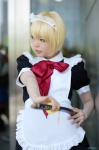 apron blonde_hair cosplay katana maid maid_uniform namada sword tagme_character tagme_series rating:Safe score:1 user:nil!