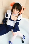 apron asazumi_yuumi bathroom bathtub choker cleavage cosplay dress hairband hair_ribbons maid maid_uniform sara_francis thighhighs wataridori_ni_yadorigi_wo zettai_ryouiki rating:Safe score:0 user:nil!