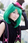 cape cosplay dress elbow_gloves gloves green_hair macross macross_frontier ranka_lee top_hat yu-cco rating:Safe score:1 user:pixymisa