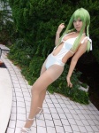 cc code_geass cosplay green_hair kohina pantyhose pool swim_suit twin_braids white_legwear rating:Safe score:3 user:nil!
