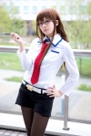 blouse cosplay glasses makise_kurisu pantyhose satori shorts steins;gate tie rating:Safe score:3 user:nil!