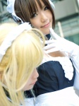 apron blonde_hair cosplay dress elbow_gloves gloves hairband himezaki_reika kipi kore_ga_watashi_no_goshujin-sama maid maid_uniform sawatari_izumi sawatari_mitsuki rating:Safe score:0 user:nil!