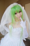 cc code_geass cosplay dress elbow_gloves gloves green_hair mosaic_kakera tatsuki veil rating:Safe score:1 user:nil!