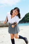 beach blouse bookbag kneesocks koike_rina ocean pleated_skirt school_uniform skirt twintails wpb_ex_05 rating:Safe score:1 user:nil!