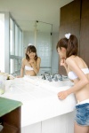 bathroom bikini denim mirror ponytail sato_rika shorts side-tie_bikini swimsuit wanibooks_79 rating:Safe score:0 user:nil!