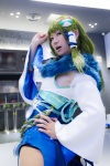 cosplay dress green_hair kochiya_sanae michiko miko scarf touhou rating:Safe score:0 user:nil!