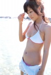bikini cleavage felicidade kudo_risa ocean open_clothes overalls swimsuit wet rating:Safe score:1 user:nil!