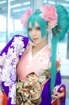 aida_yukiko aqua_hair cosplay hatsune_miku kimono tagme_song twintails vocaloid rating:Safe score:3 user:nil!