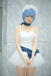 ayanami_rei blue_hair cosplay dress hairband nana neon_genesis_evangelion pantyhose scarf sheer_legwear rating:Safe score:1 user:nil!