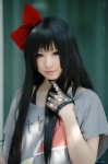 akiyama_mio cosplay dress hairbow k-on! makise_anji one_glove rating:Safe score:0 user:nil!