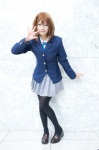 black_legwear blazer blouse cosplay gingamu hair_clips hirasawa_yui k-on! pantyhose pleated_skirt ribbon_tie school_uniform skirt rating:Safe score:3 user:pixymisa