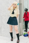 blonde_hair blouse boku_wa_tomodachi_ga_sukunai cosplay kashiwazaki_sena kneesocks pleated_skirt scarf_tie school_uniform skirt yuushi rating:Safe score:0 user:pixymisa