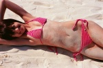 beach bikini cleavage minami_akina ocean side-tie_bikini striped swimsuit vjy_71 rating:Safe score:1 user:nil!
