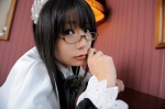 apron chiyoko_3 chocoball cosplay dress glasses hairband maid maid_uniform original rating:Safe score:0 user:nil!