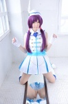 blue_legwear boots cosplay dress garrison_cap haruka love_live!_school_idol_project love_m@ster mirror panties purple_hair thighhighs tojo_nozomi twintails rating:Safe score:0 user:nil!