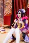 akilive!! boots cosplay itsuki_akira kimono love_live!_school_idol_project pleated_skirt purple_hair skirt thighhighs toujou_nozomi twintails white_legwear zettai_ryouiki rating:Safe score:2 user:nil!