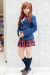 blazer blouse bowtie chuunibyou_demo_koi_ga_shitai! cosplay hair_clip kneesocks miniskirt nibutani_shinka satuki school_uniform skirt rating:Safe score:0 user:pixymisa