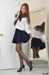 4k-star_068 black_legwear iwasaki_yui mirror pantyhose pleated_skirt sailor_uniform school_uniform skirt skirt_lift rating:Safe score:0 user:nil!