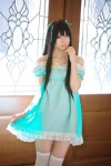 akiyama_mio cosplay dress dress_lift hair_ribbons k-on! rinami thighhighs zettai_ryouiki rating:Safe score:8 user:nil!
