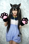 animal_ears asae_ayato bell cat_ears catgirl cat_paws cosplay dress hair_ties k-on! nakano_azusa pantyhose tail twintails rating:Safe score:0 user:pixymisa