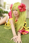 bracelets cape cosplay eiyuu_senki flowers green_hair kamehameha loincloth sash yae_maiko rating:Safe score:0 user:pixymisa