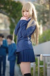 blazer blonde_hair blouse cosplay kneehighs minami_haruka minami-ke pleated_skirt school_uniform skirt tie tsuzuki_rui rating:Safe score:0 user:nil!