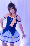 ahoge armbands blue_eyes cosplay dress idolmaster kikuchi_makoto mia_(ii) miniskirt petticoat skirt rating:Safe score:0 user:pixymisa