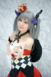 cosplay crown dress hair_ribbons idolmaster idolmaster_cinderella_girls kanzaki_ranko one_glove silver_hair sui twintails wings rating:Safe score:0 user:nil!