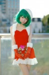 aqua_hair cosplay dress gloves hayase_ami macross macross_frontier pantyhose ranka_lee santa_costume stocking_cap rating:Safe score:1 user:nil!