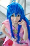 ahoge blue_hair cosplay croptop himemiya_mahore izumi_konata jacket lucky_star miniskirt skirt rating:Safe score:1 user:nil!